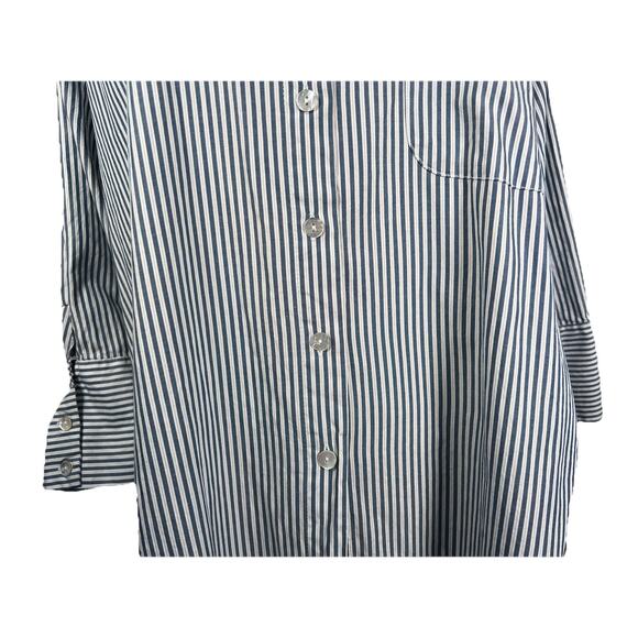 Matthildur Midi Shirt Long Tunic Dress Size 4 Large Striped Lagenlook Artsy - Picture 5 of 13